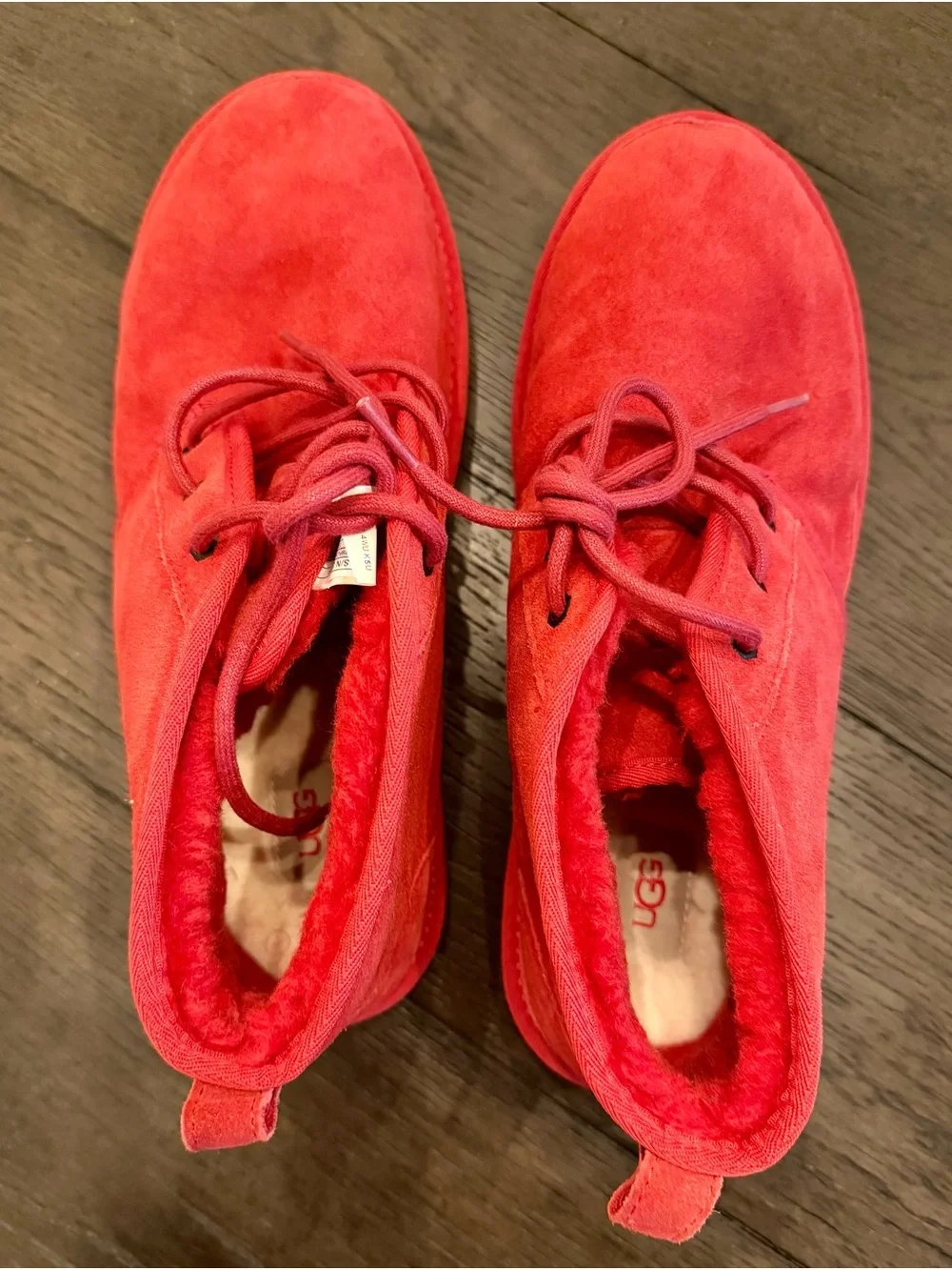 UGG Neumel Men's Chukka Boot, Size 14 -RED, Worn Sparingly
